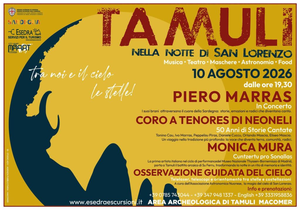 Tamuli nella Notte di San Lorenzo 2026 Esedra Escursioni Macomer