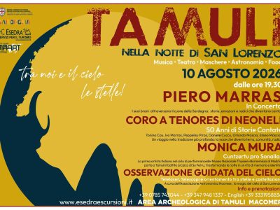 Evento Tamuli nella Notte di San Lorenzo 2026 Esedra Escursioni Macomer